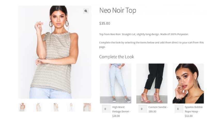Showing Neo Noir top wear.