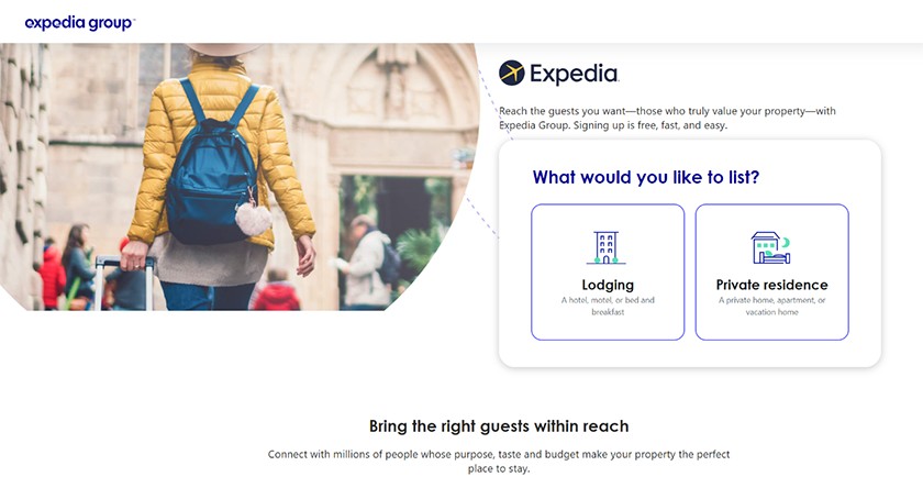 在Expedia(一个大型的在线旅游目录网络)上列出你的假期租金。