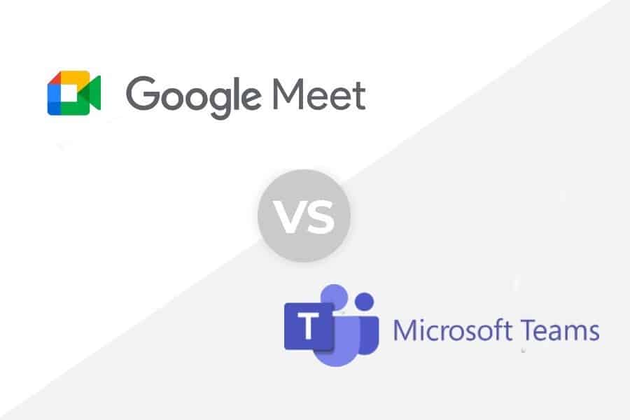 Google Meet vs微软团队标志