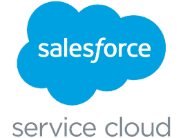 Salesforce服务云标志，链接到Salesforce主页。