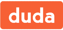 Duda logo that links to the Duda homepage in a new tab.