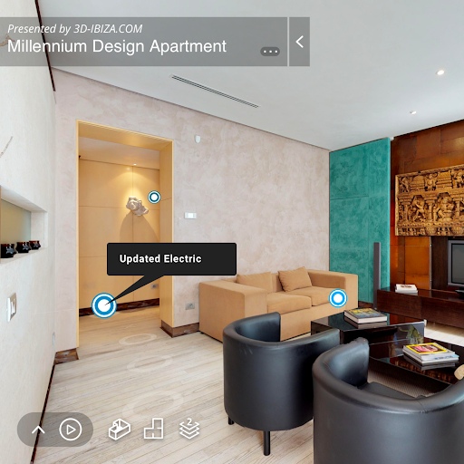 Example of 3D tour showcasing a property's living room
