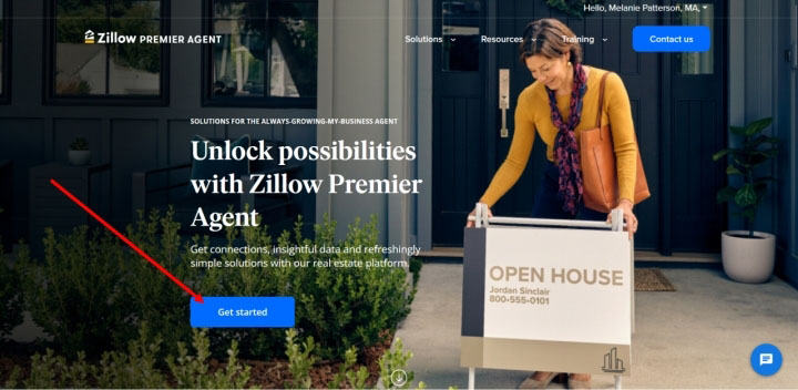 The Zillow cover image with a large, blue 