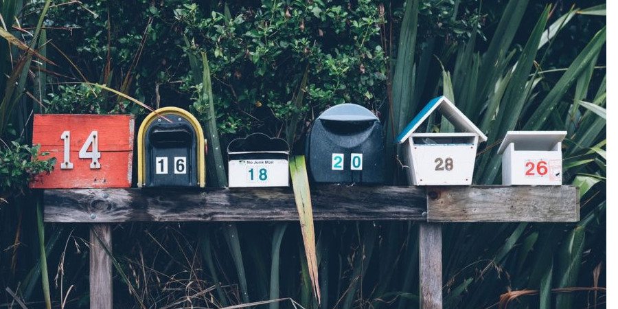 yellow letters article mailboxes