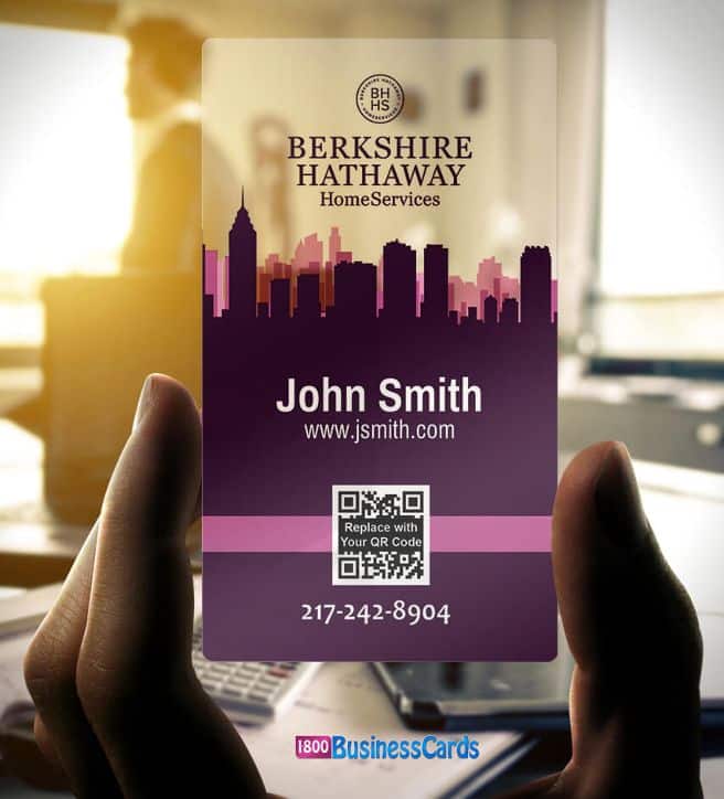 Adding a QR code to real estate business card design