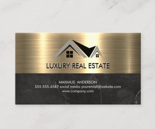 Luxury real estate business card design