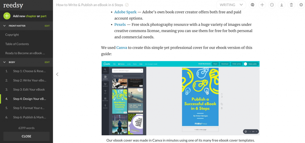 Use Reedsy to create a Kindle Format ebook