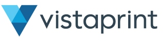 Vistaprint标志，链接到Vistaprint主页。