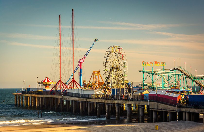 The Steel Pier amusement park at Atlantic City, New Jersey.