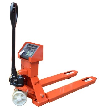 Manual forklift scale.