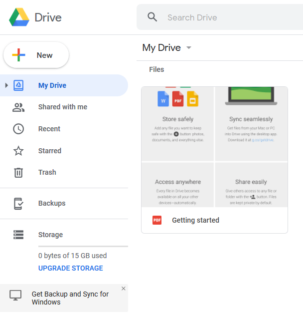 Google drive my drive folder