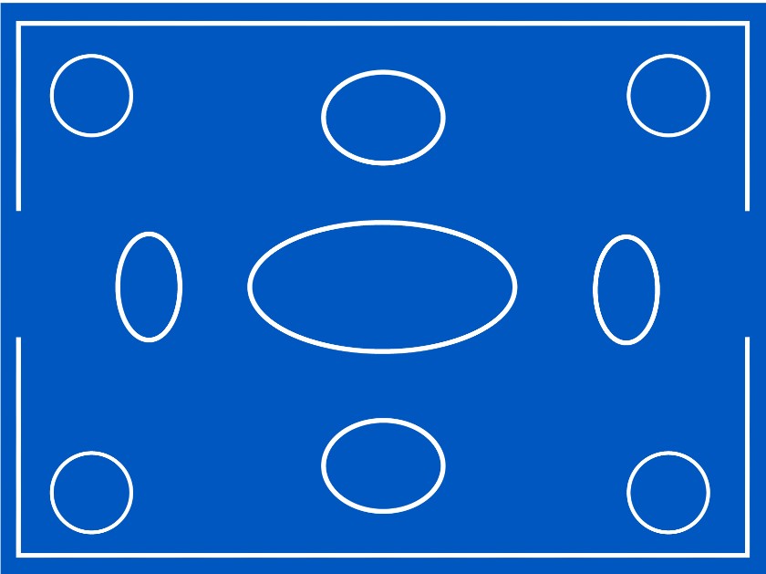 Showing an angular floor plan.