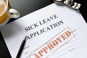 Oregon sick leave application example.