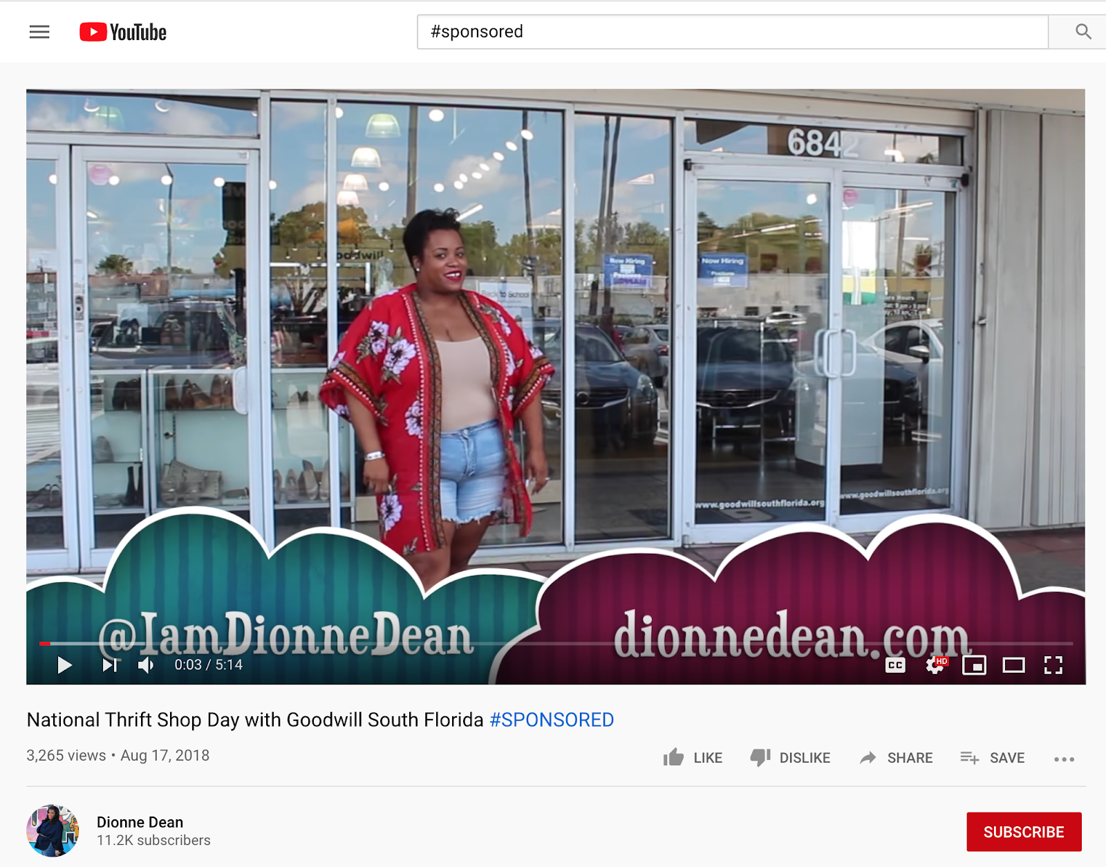 example of a sponsored video collaboration