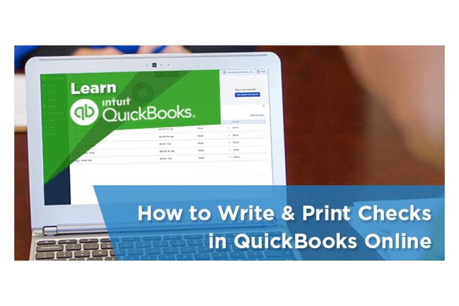 如何在在线QuickBooks中打印支票。