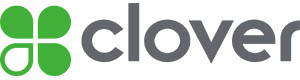 Clover logo that links to the Clover homepage in a new tab.