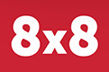 8x8的标志，链接到8x8的主页在一个新的选项卡。