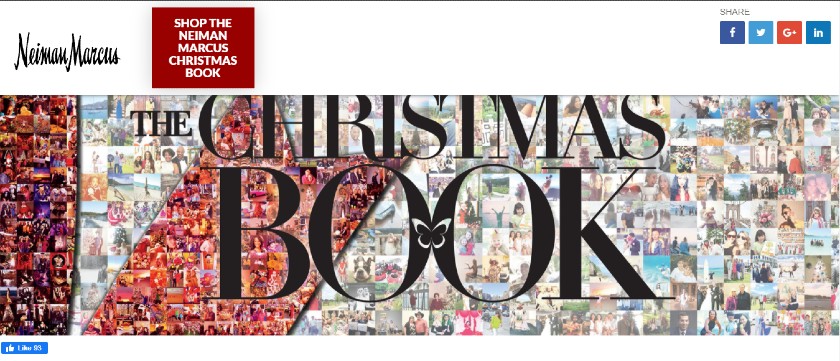Screenshot of Christmas Catalogue Display