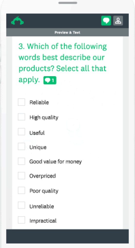 可控硅eenshot of SurveyMonkey Mobile App