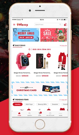 Screenshot of WordPress Theme Christmas Display on Mobile