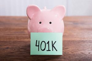 401K infront of piggybank
