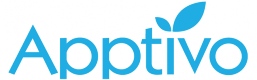 Apptivo标志，链接到Apptivo主页在一个新的选项卡。