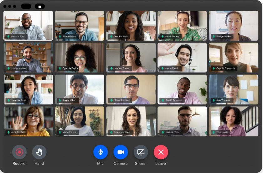 GoTo Connect host video conferences for up to 250 participants with 25 simultaneous webcams