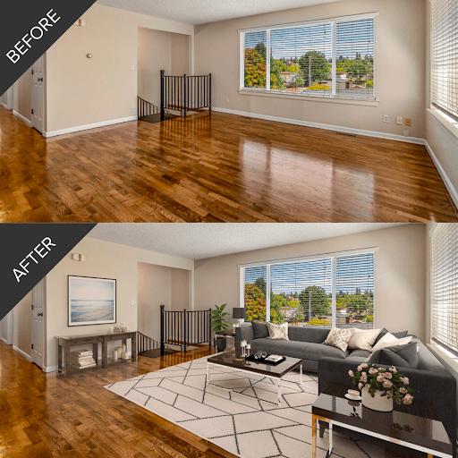 Stuccco before and after virtual staging
