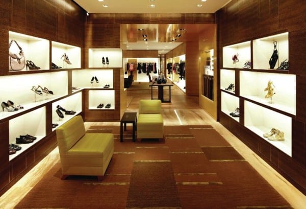 Showing shoes store.