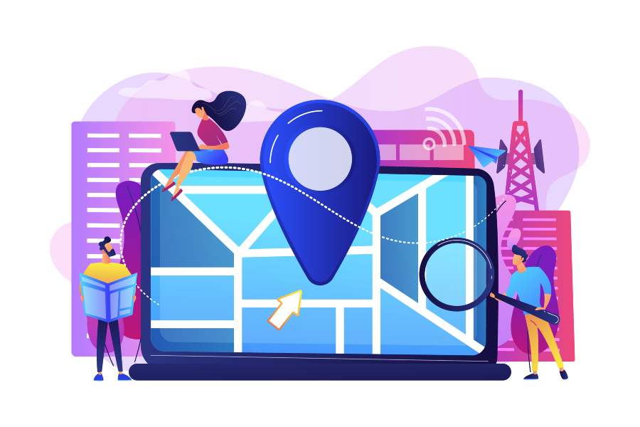 本地搜索引擎优化概念插图。