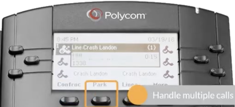 Polycom supports multiple call handling features