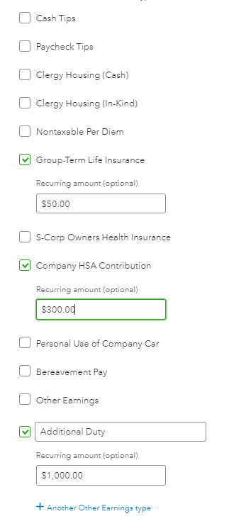 additional pay option