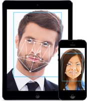TimeTrex Advanced Facial Recognition Tool on a Tablet and Smartphone.