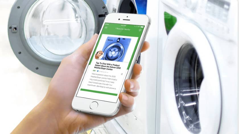 Showing a QR code for this washing machine.
