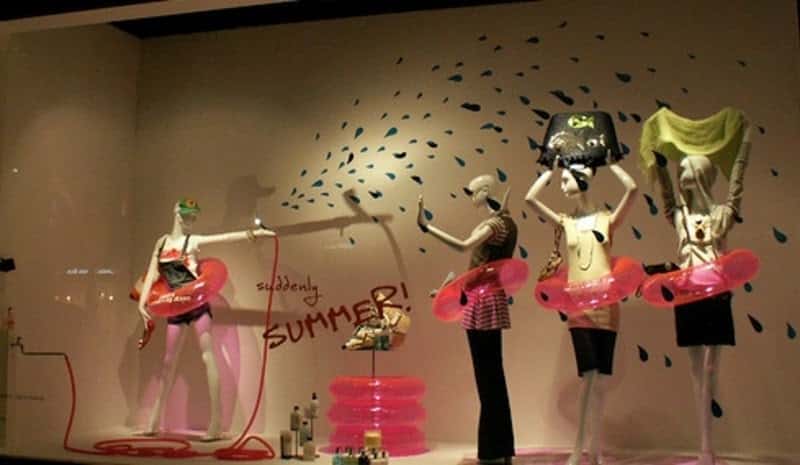 Showing a summer store display.