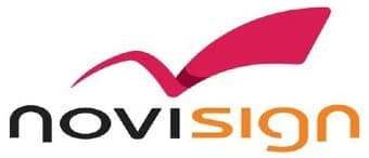 在新选项卡中链接到NoviSign网站的NoviSign徽标。