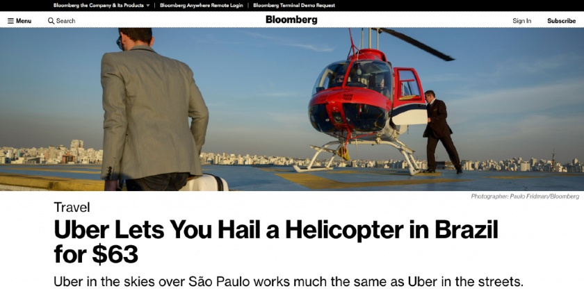 Uber helicopter rides