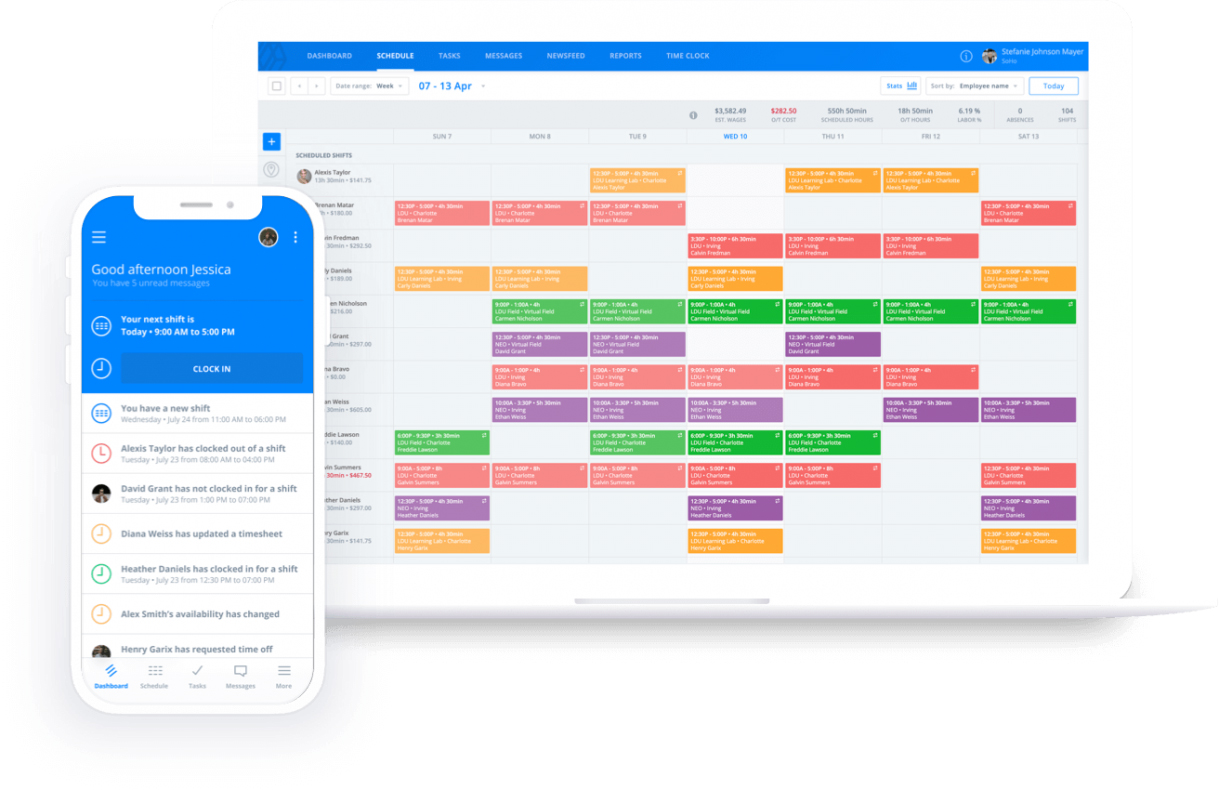 Scheduling tools for mobile and web.