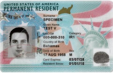 永久居民身份证。