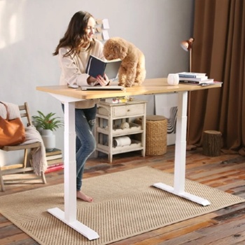 Height-adjustable standing desks
