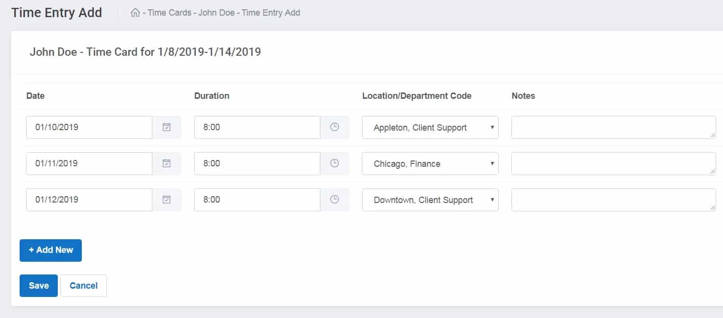 Buddy Punch add time duration entry.