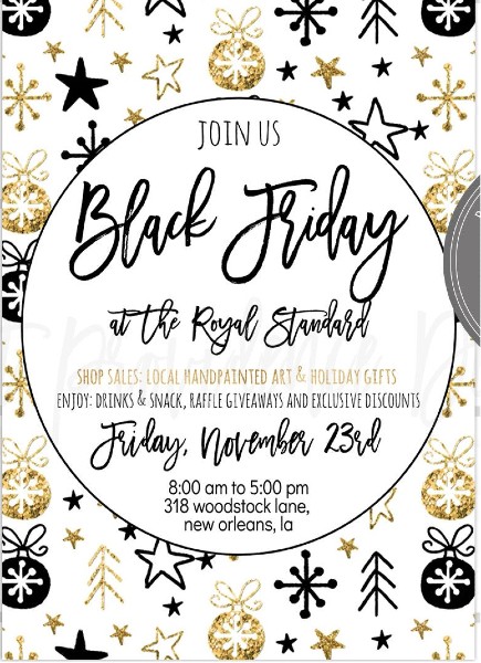 Black Friday sale invites.
