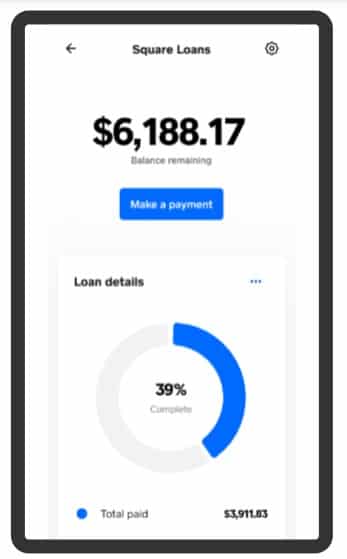 Loan details showing on the screen and a $6,118.17 on remaining balance.