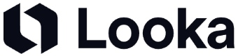 在新选项卡中链接到Looka主页的Looka徽标。