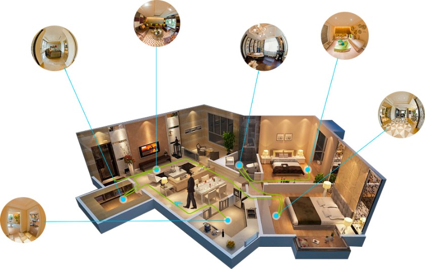 Tourweaver的虚拟房间之旅和3D平面图。