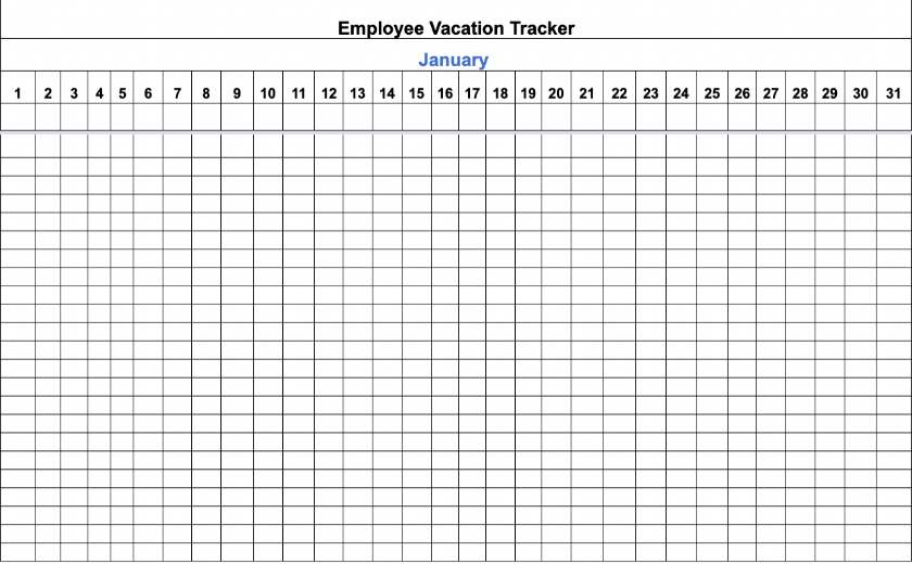 Employee vacation tracker.