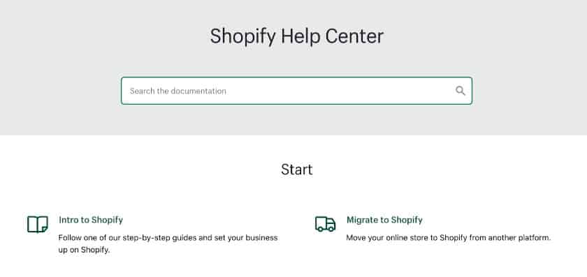 Shopify的帮助中心。