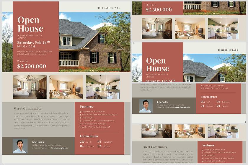 Flyer Heroes Detailed Open House Invitation template