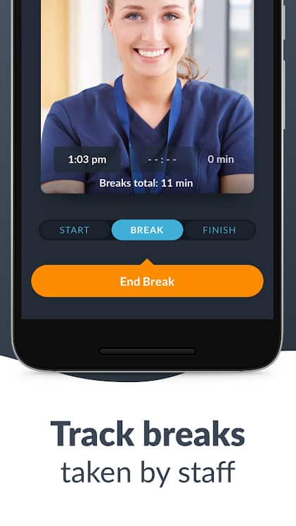 Emplyee's break tracking app by Workforce.