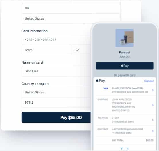Optimizing with a responsive checkout in Stripe.